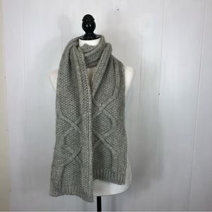 J. Crew Cable Knit Scarf Italian Wool Blend